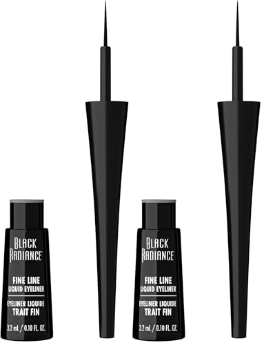 Black Radiance Fine Line Liquid Eyeliner - Smudge Resistant, Pack of 2