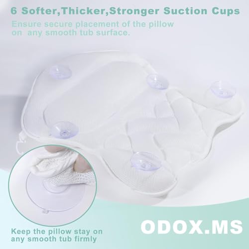 Bath Pillow with Suction Cups - Neck & Back Support