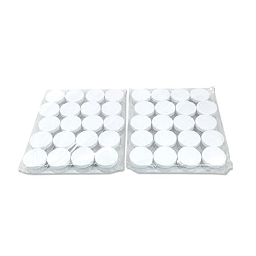 Beauticom 10g/10ml (0.35 Fl Oz) Round Clear Jars with Round Top Lids for Creams, Lotions, Make Up, Powders, Glitters, and more... (Color: White Lid, Quantity: 40 Pieces)