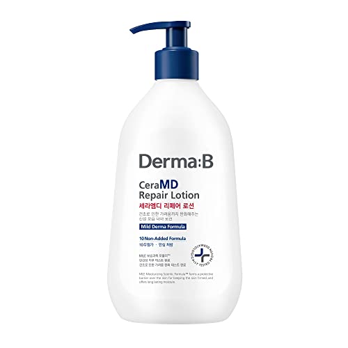 Derma B CeraMD Repair Lotion - Unscented Ceramide & Panthenol Body Moisturizer, 13.52 Fl Oz