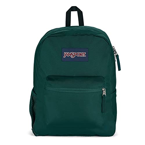 JanSport Cross Town Backpack 17" x 12.5" x 6" - Simple Bag for Everyone with 1 Main Compartment, Front Utility Pocket - Premium Class Accessories - Deep Juniper