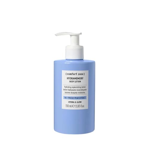 [ comfort zone ] Hydramemory Body Lotion, Moisturizing Lightweight Texture, Immediate Long Lasting Hydration, Soft Silky Feel, Vegan, Prickly Pear, Hyaluronic Acid, Dry Skin, Daily Use, 11.83 Fl Oz