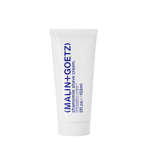 MALIN+GOETZ Chamomile Shave Cream | Nourishing Shaving Cream with Wild Moroccan Chamomile, Shea Butter, Glycerin + Squalane | Smooth + Close Shave for Face + Body | Vegan + Cruelty-Free (5 Fl Oz.)
