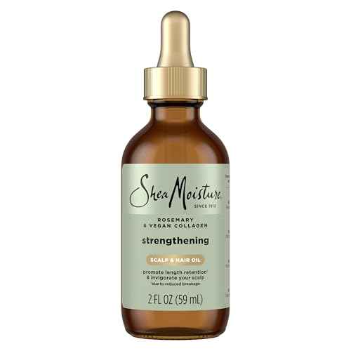 Shea Moisture Strengthening Scalp & Hair Oil Rosemary & Vegan Collagen To Protect The Scalp And Strengthen Hair With ScalpBoost Technology For A Cooling Sensation With ScalpBoost Technology 2 Fl Oz