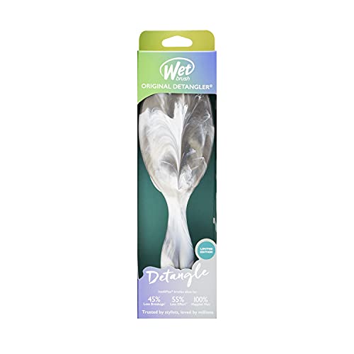 Wet Brush Original Detangler Hair Brush - Gemstone, Smoky Quartz - All Hair Types - Ultra-Soft IntelliFlex Bristles Glide Through Tangles with Ease - Pain-Free Comb for Men, Women, Boys and Girls