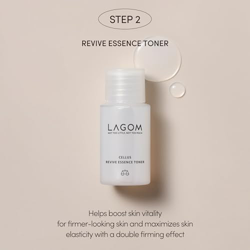LAGOM Mini 5-Step Travel Kit | Daily Cleansing Skincare Kit, Gel to Water, Micro Foam Cleanser, Niacin Serum, Deep Moisture Cream, Korean Skin Care Trial Kit