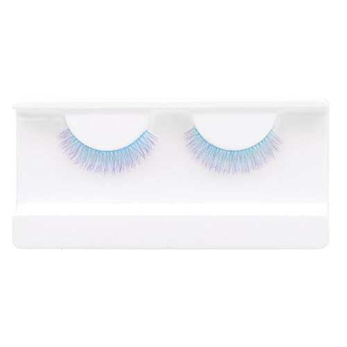 Blue 3D Volume False Eyelashes | Wispy Curly Mink Lashes