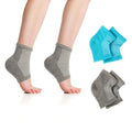 Moisturizing Heel Socks for Cracked Feet - Gel Toeless Foot Therapy, 2 Pairs