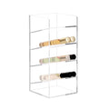 ELLDOO Rollerball Perfume Organizer, 5 Compartment Clear Acrylic Perfume Storage Holder Vintage Beauty Scent Holder, Makeup Lipgloss Lipstick Display Case