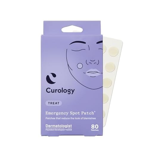 Curology Emergency Spot Pimple Patches for Face, Hydrocolloid Pimple Patches Fast-Acting, 80 Count
