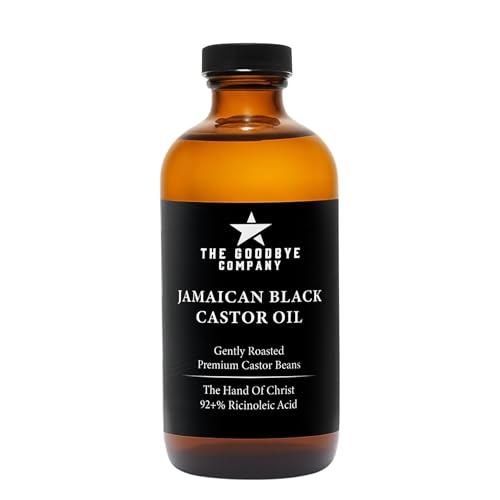 The Goodbye Company Black & Gold Castor Oil Blend ? Cold-Pressed & Unrefined ? Pure Hexane-Free Oil for Hair, Skin, Body, Eyelashes & Eyebrows