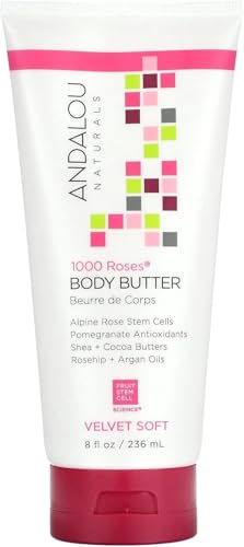 Andalou Naturals Body Btr, 1000 Roses, Velvet Soft, 8 Fl Oz