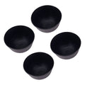 lasenersm 4 Pieces Rubber Facial Mask Mixing Bowl Facemask Bowl Mud Mask Mixing Bowl DIY Skin Care Mixing Tool for Lady Women Home Beauty Salon Use, Black