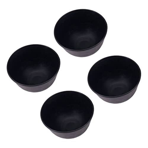lasenersm 4 Pieces Rubber Facial Mask Mixing Bowl Facemask Bowl Mud Mask Mixing Bowl DIY Skin Care Mixing Tool for Lady Women Home Beauty Salon Use, Black
