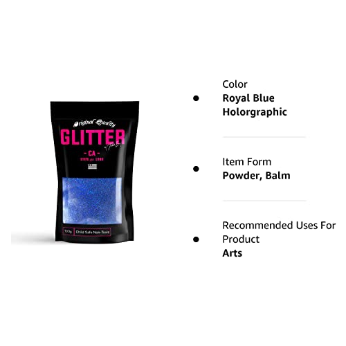 Royal Blue Holographic Ultra Fine Holographic Glitter 100g / 3.5oz Premium Glitter