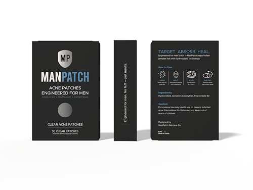 MANPATCH Clear Acne Patches for Men - 36 Count