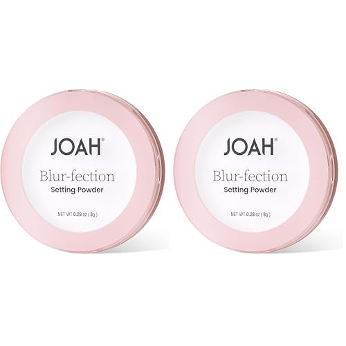 JOAH Blur-Fection Setting Powder, Weightless, Translucent Powder, All Skin Types and Tones, Sheer Shine-Free Finish, Convenient Compact Packaging, Net Wt. 0.28 Oz. (8g) (Pack of 2)
