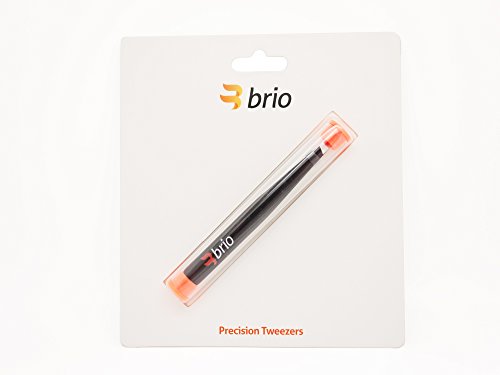 Brio Precision Slant Tip Tweezers for Women – Stainless Steel