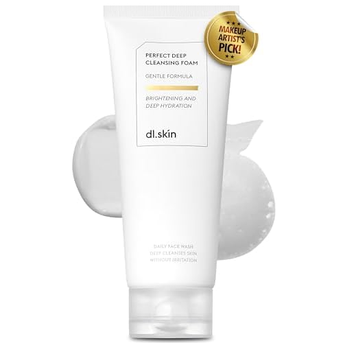 Perfect Deep Gentle Face Wash Cleansing Foam w/ 6 Types of Hyaluronic Acid & Plant-Derived Surfactants | Moisturizing Foaming Facial Cleanser Face Wash for Deep Radiance Hydration (5.07 fl oz)