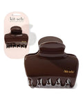 Kitsch Recycled Plastic Puffy Claw Clip - 3.15 Inch Hair Clip, Chocolate