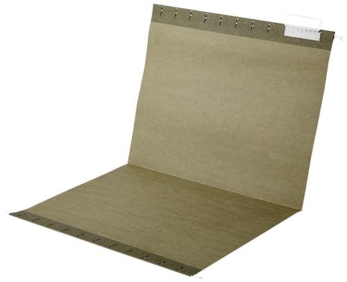 Amazon Basics Green Hanging File Folders with Adjustable Tabs - 25 Pack, Letter Size 8.5x11 inch