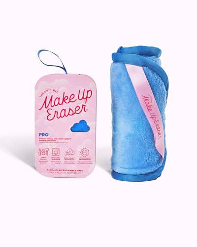 The Original MakeUp Eraser PRO, Effortlessly Remove All Makeup Using Only Water, Including Waterproof Mascara, Eyeliner, Foundation, Lipstick, Sunscreen, and More! Berry Blue, 1ct.