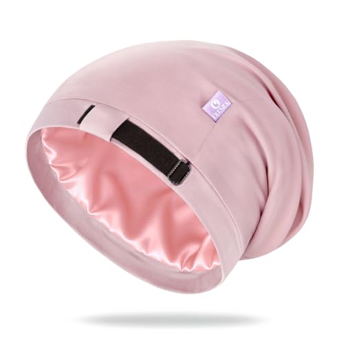 OLESILK 100% Mulberry Silk Bonnet for Sleeping - Hair Wrap for Curly Hair Care