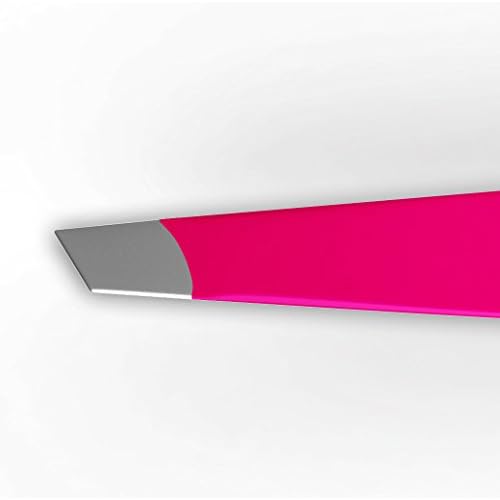Eyebrow Tweezer with Comb - Slant Tip, Bright Pink - BOGO SALE Offer - Details Below.