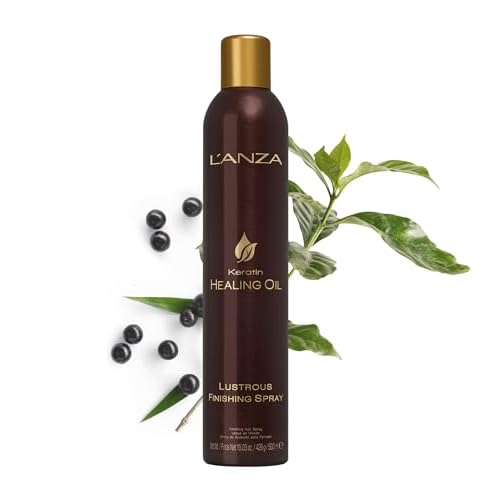 L'ANZA Keratin Healing Oil Sampler Hair Kit, Keratin Hair Oil Treatment with Travel Size Shampoo, Finishing Hair Spray & Rapid Bond Reconstructor Hair Care Kit in a Gift Box(1.7/2/0.68 Fl Oz)