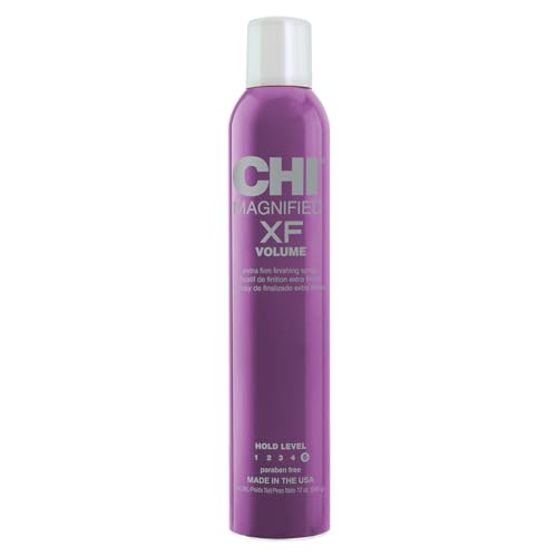 CHI Magnified Volume XF Finishing Hair Spray, Boosts Volume & Body For Maximum Fullness, Builds Resilience & Strength & Adds Shine, Extra Firm, 12 Oz