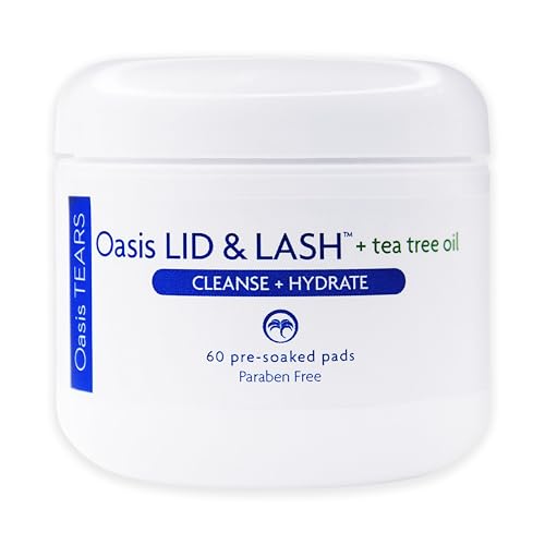 Oasis LID & LASH Tea Tree Oil Eyelid Cleanser Pads, 60 Count