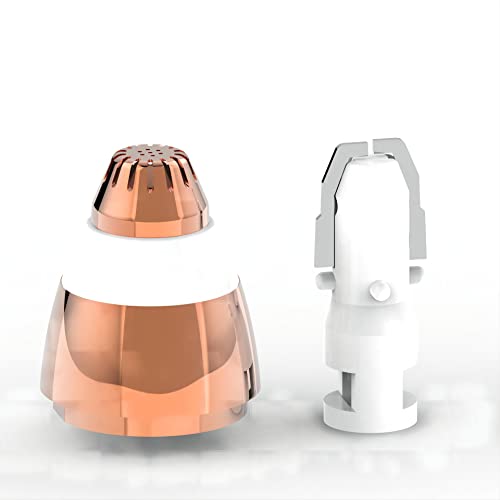 Eyebrow Hair Remover Replacement Heads Compatible for Finishing Flawless Facial Hair Removal Tool for Women Smooth, with Cleaning Brush, Rose Gold (RoseGold-2pcs)