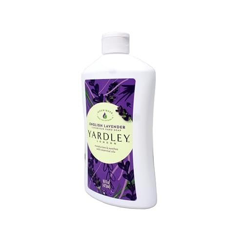 Yardley London English Lavender, Luxurious Hand Soap, Moisturizes & Soothes with Essential Oils, 16 FL OZ (473ml) - 2 Pack