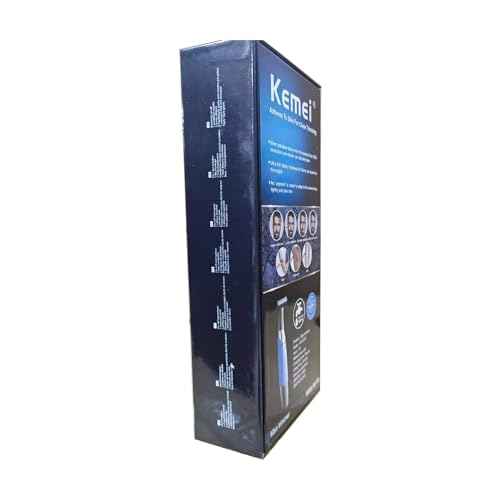 KEMEI Electric Razor, Beard Trimmer Men, Waterproof Beard Grooming,Cordless USB Rechargeable Body Groomer and Hair Remover for Eyebrow, Beard Facial& Body Hair for Men and Women,Blue