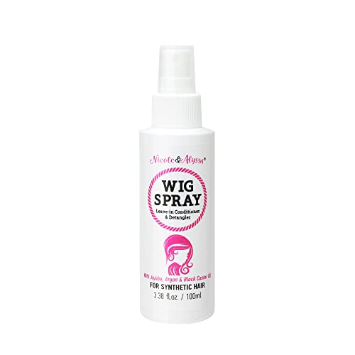 Nicole & Alyssa - Wig Spray For Synthetic Hair - Leave-in Conditioner, Detangler, Moisturizer (Travel Size - Pack of 1)