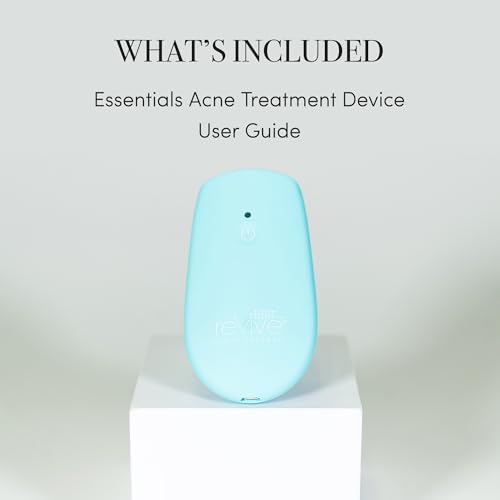 reVive Essentials Acne Device, FDA-Cleared Red & Blue Light Acne Tools, Medspa Quality LED Light Therapy, Portable Triangular Face Tools for Skincare, Battery or USB Power