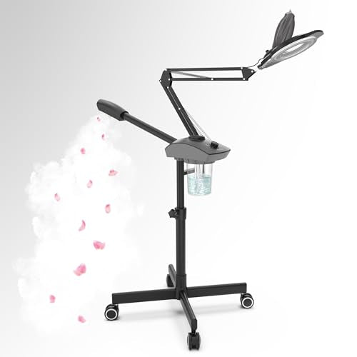 TASALON 2-in-1 Professional Facial Steamer with 5X Magnifying Lamp