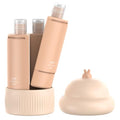 Doxcore 4 in 1 Travel Dispenser Bottle Nude – 4 x 60ml TSA Approved Leak-Proof