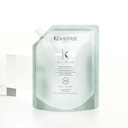 Kerastase Specifique Balancing Shampoo For Oily Scalp & Hair - Cleanses Oil From Roots and Hydrates Dry Hair Ends