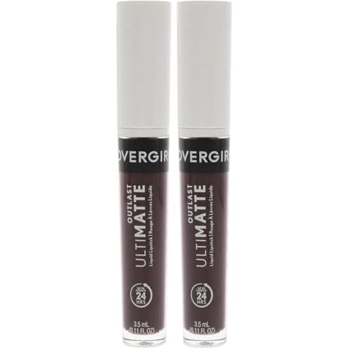 COVERGIRL Outlast UltiMatte One Step Liquid Lip Color, Noir & Forever, 0.12 Fl Oz (Pack of 2)