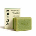 Body Scrub Bar Soap, 7 Oz (200g), Korean Exfoliating Body Wash Bar with Green Tea & Centella Extract, Subtle Fruity Citrus Scent, Deep Cleaning, Moisturizing & Refreshing, Sunrise Mist