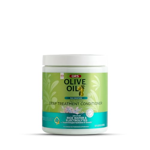 ORS Olive Oil Max Moisture Deep Treatment Conditioner with Rice Water & Electrolytes 20.0 Ounces
