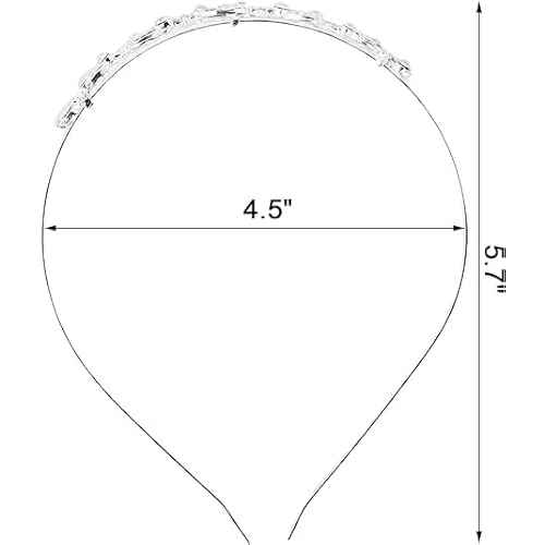 6 Pack Crystal Tiara Headband, Silver Princess Crown, Rhinestone Headband for Women, Girls, Princess Tiara Hair Accessories for Birthday Party, Wedding