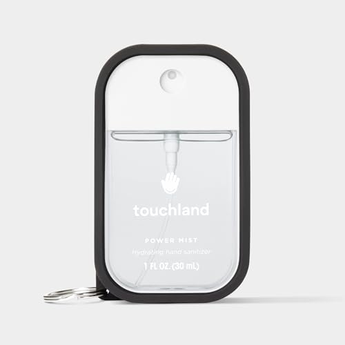 Touchland Silicone Hand Mist Case with Keyring - Jet Black