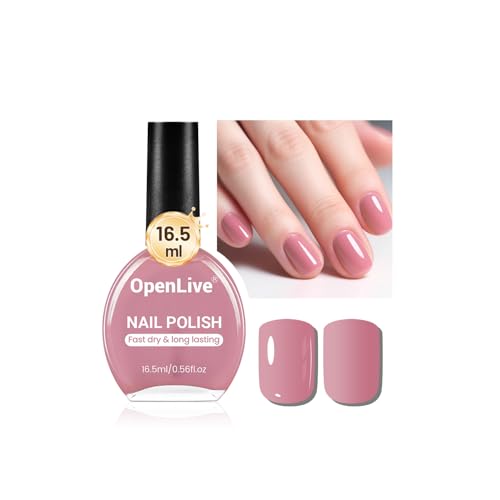 OpenLive Dusty Rose Light Pink Nail Polish – Long Lasting, Quick Dry 16.5ml