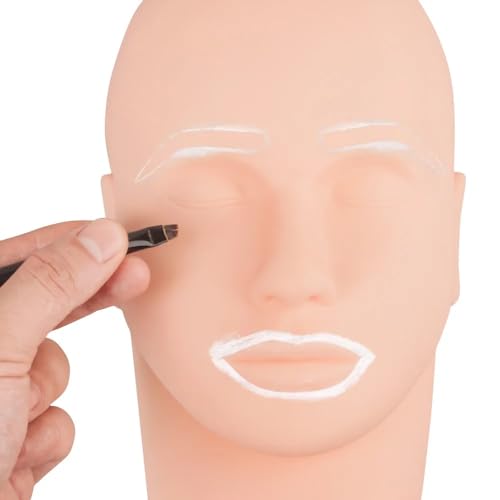 Eyebrow Mapping Kit with White Pre-inked Mapping String White Brow Paste Eyebrow Brush for Microblading Permanent Makeup Brow Lips Shape Mapping and Define (Kit)