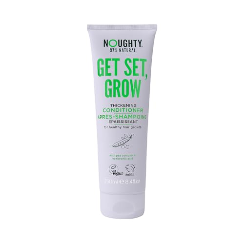 Noughty 97% Natural Get Set Grow Hair Thickening Conditioner, Green Robusta Coffee Beans and Piroctone Olamine to Optimise Scalp Health, Stimulate Roots and Promote Hair Growth 250ml