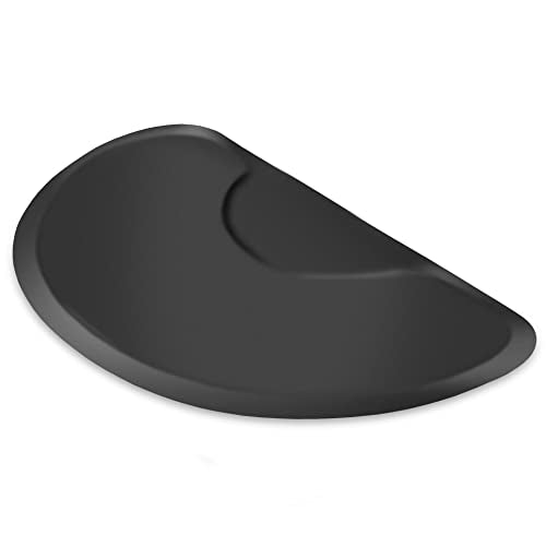 Saloniture 3ft x 4ft Anti-Fatigue Salon Mat - Black Semi Circle