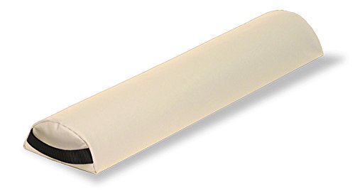 EARTHLITE Half Round Massage Bolster Pillow with Handle, Vanilla Crème