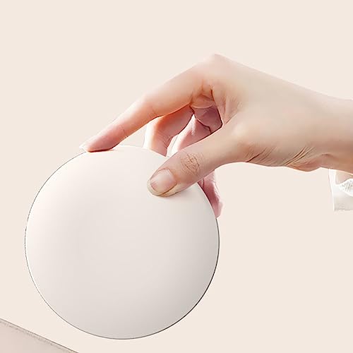 Mirror Sunscreen Testing Camera with Adjustable Brightness, 2X Magnification Travel Makeup Mirror, 3.5in Pocket Size L